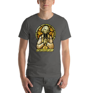 St. John Vianney Stained Glass T-Shirt - Catholicamtees