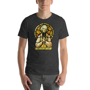 St. John Vianney Stained Glass T-Shirt - Catholicamtees