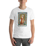 Load image into Gallery viewer, St. Luke the Evangelist Holy Card T-Shirt - Catholicamtees
