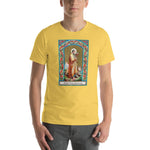 Load image into Gallery viewer, St. Luke the Evangelist Holy Card T-Shirt - Catholicamtees
