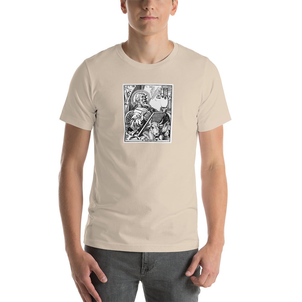 St. Luke the Evangelist Woodcut T-Shirt - Catholicamtees