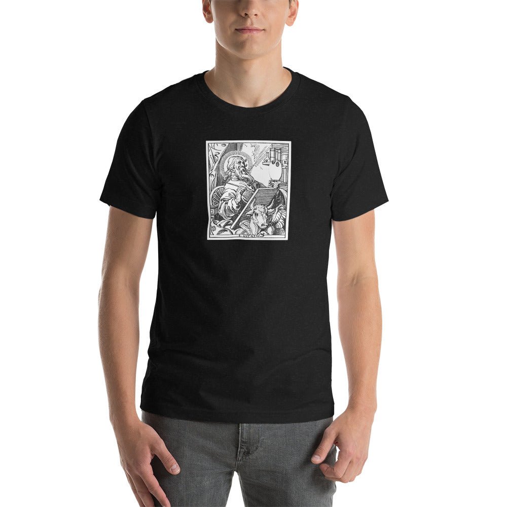 St. Luke the Evangelist Woodcut T-Shirt - Catholicamtees