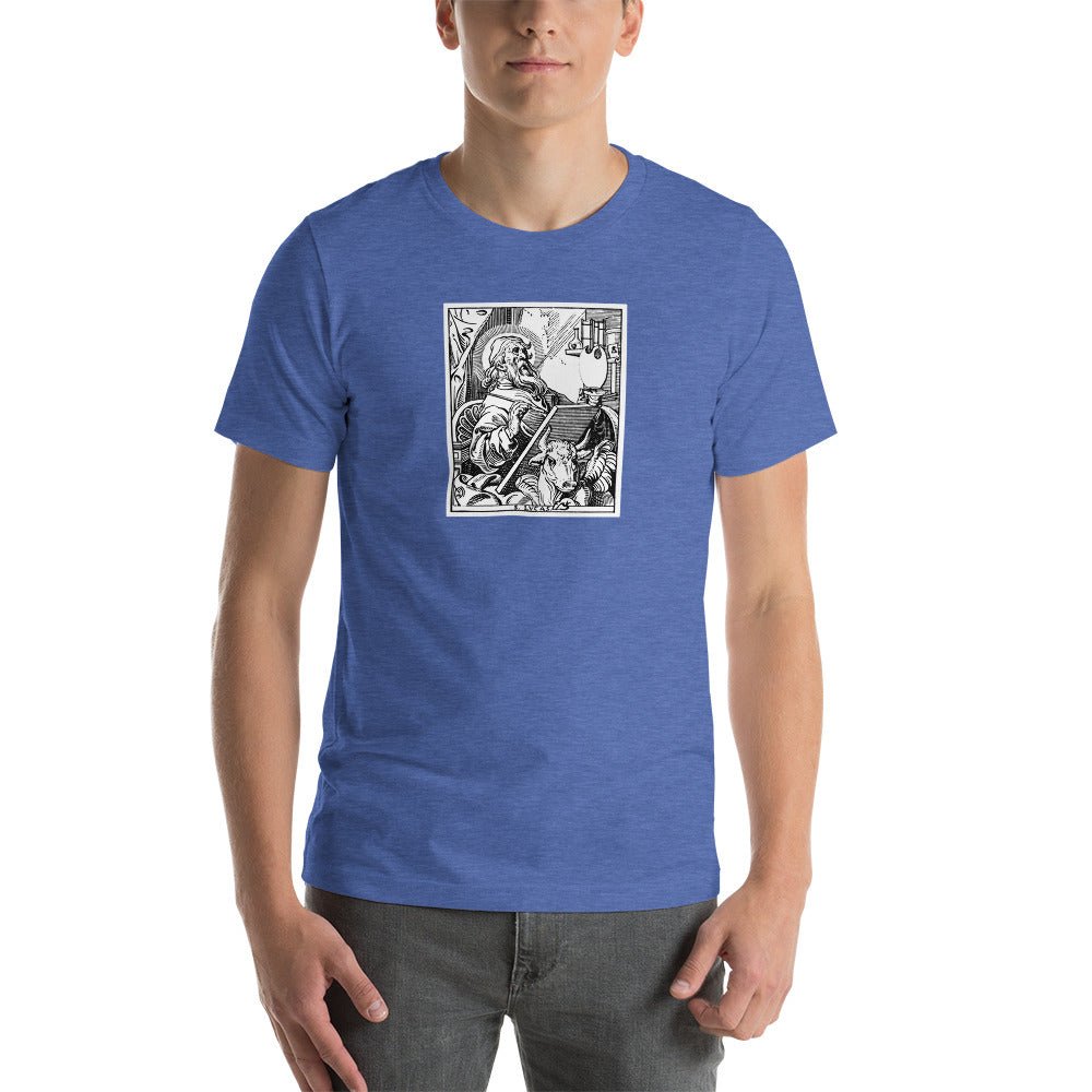 St. Luke the Evangelist Woodcut T-Shirt - Catholicamtees