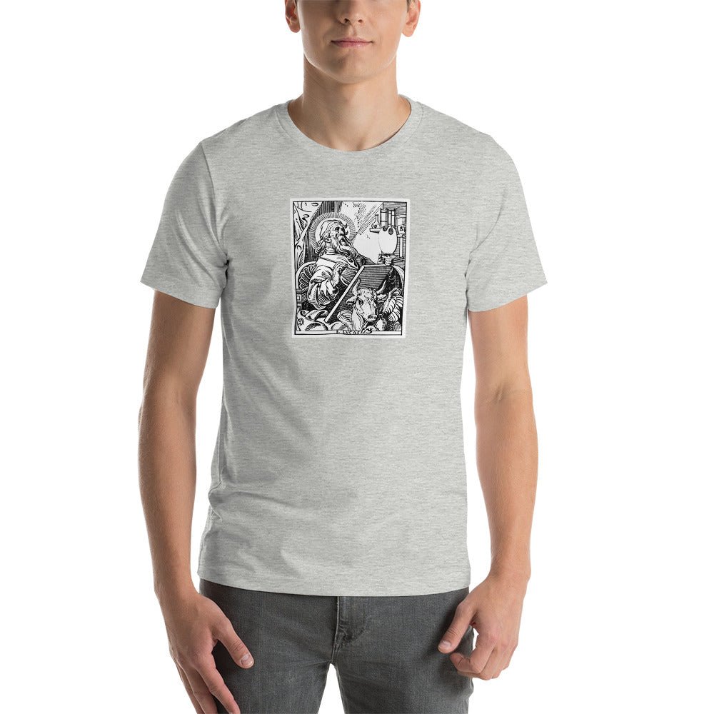 St. Luke the Evangelist Woodcut T-Shirt - Catholicamtees