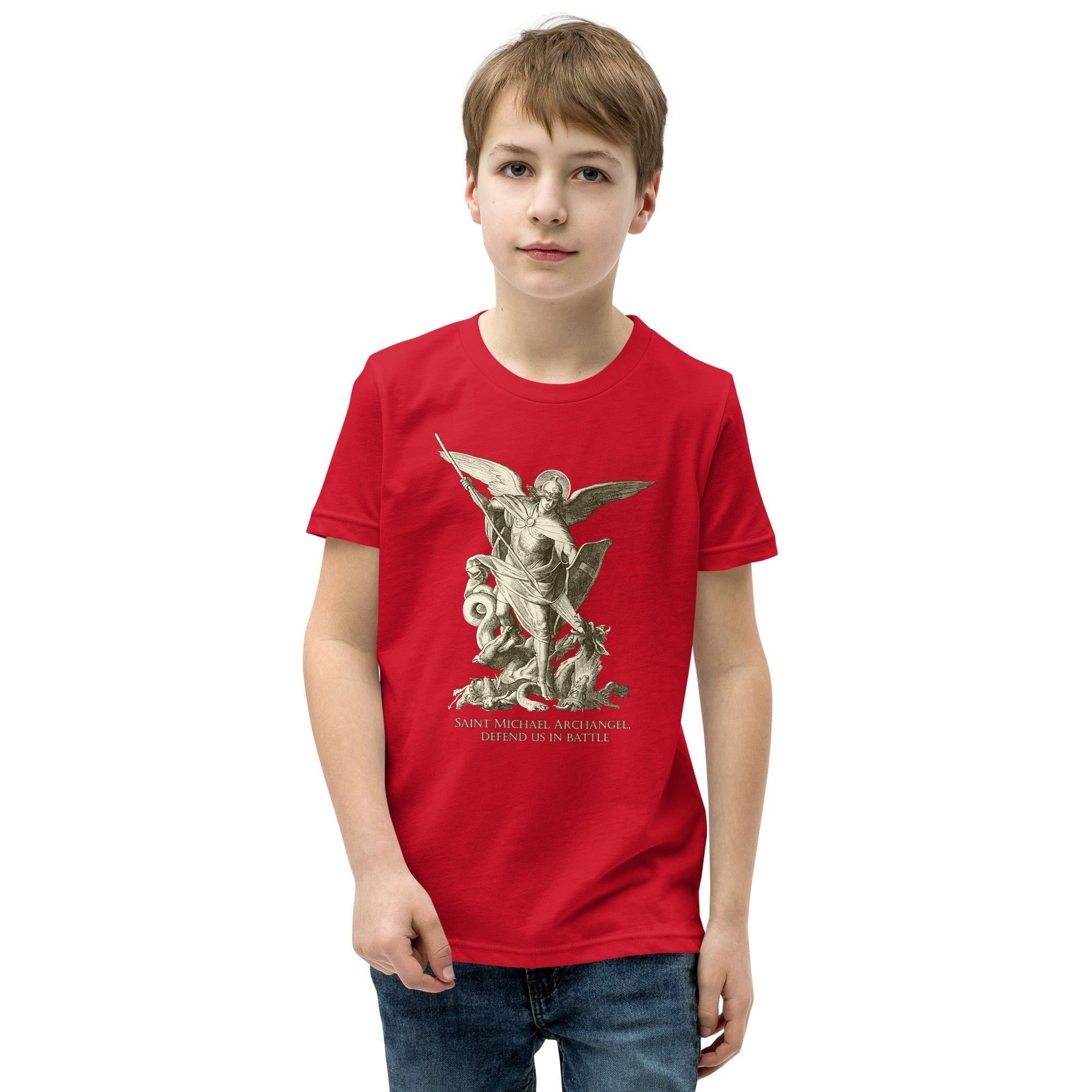 St. Michael the Archangel and St. Paul the Apostle Special Request Youth T-Shirt - Catholicamtees