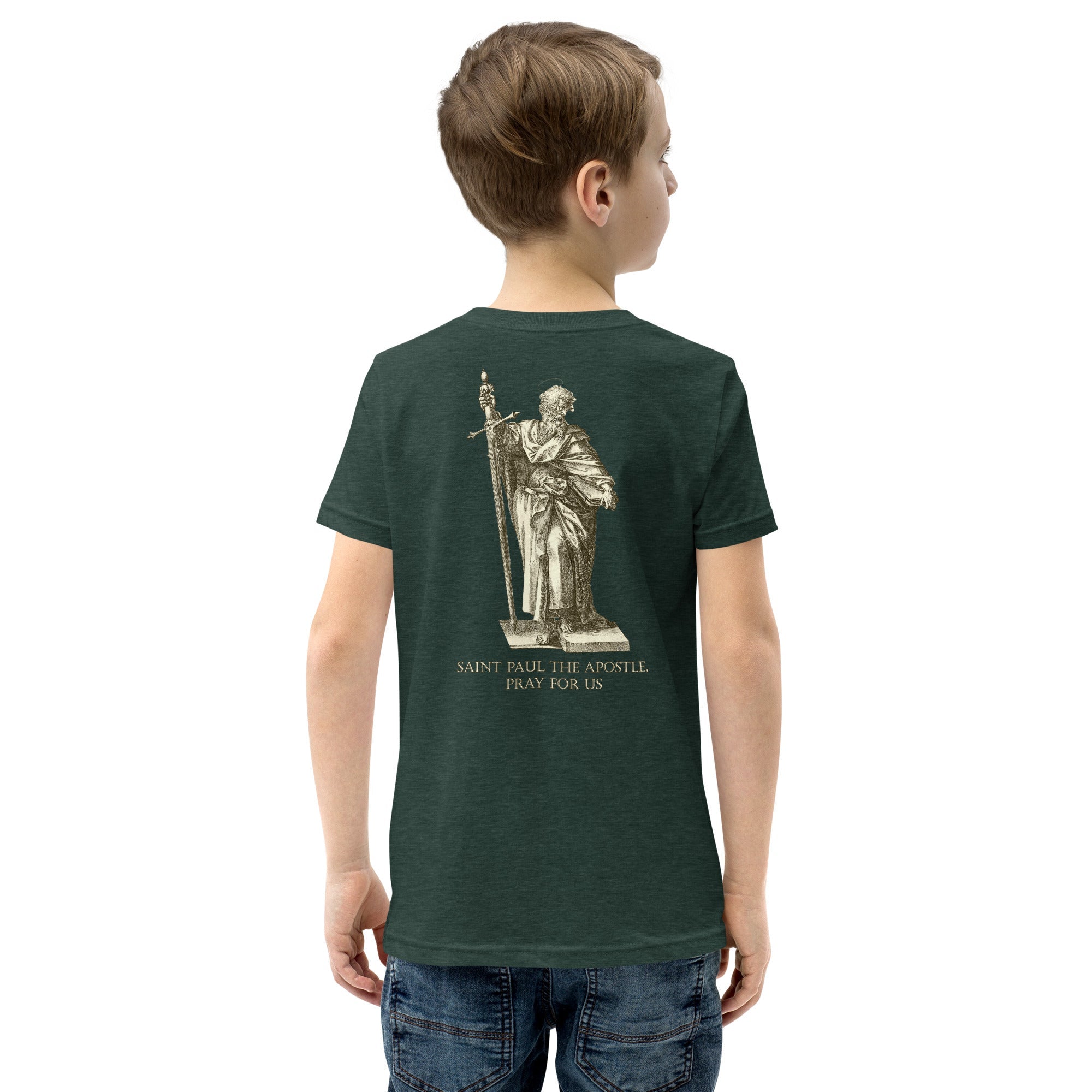 St. Michael the Archangel and St. Paul the Apostle Special Request Youth T-Shirt - Catholicamtees