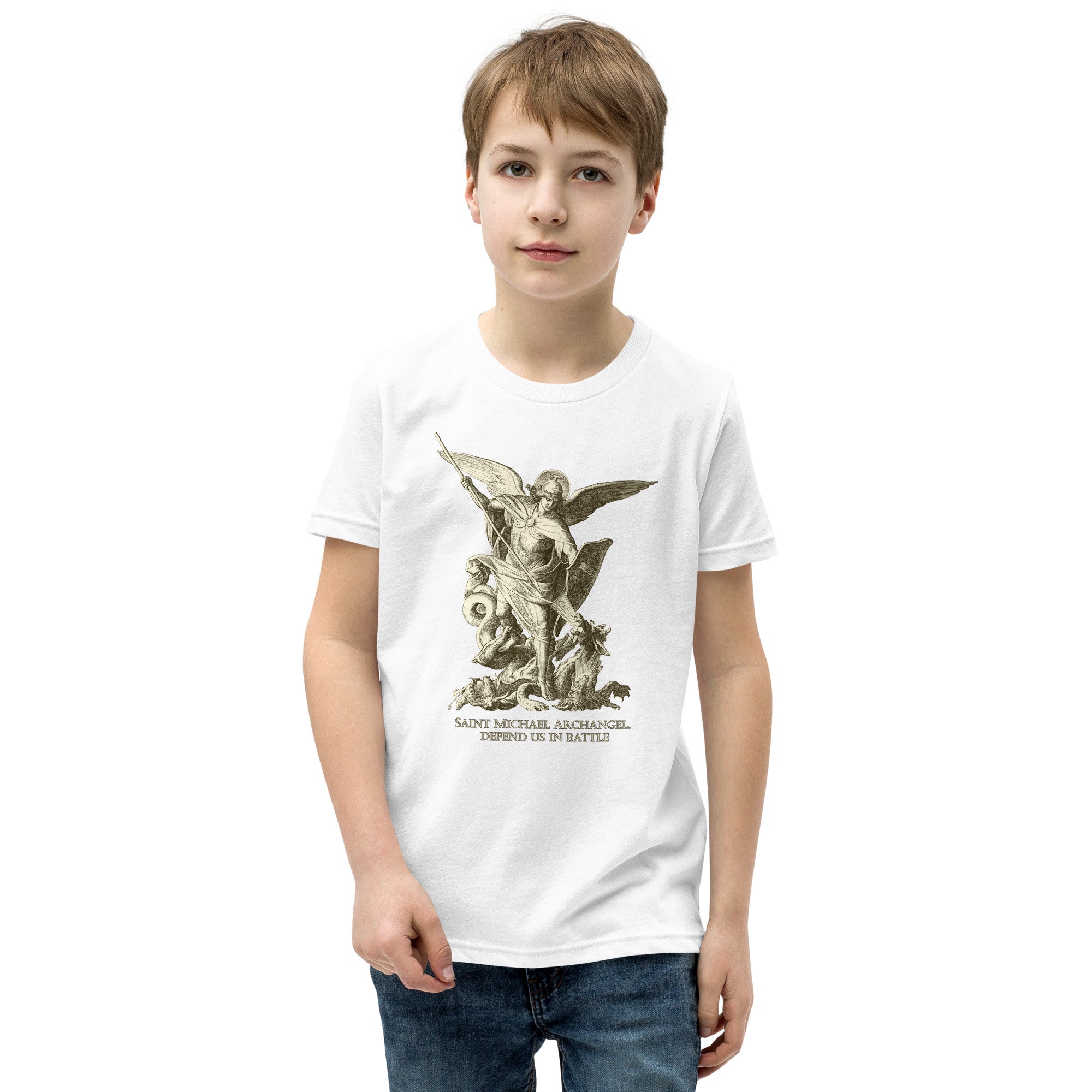 St. Michael the Archangel and St. Paul the Apostle Special Request Youth T-Shirt - Catholicamtees