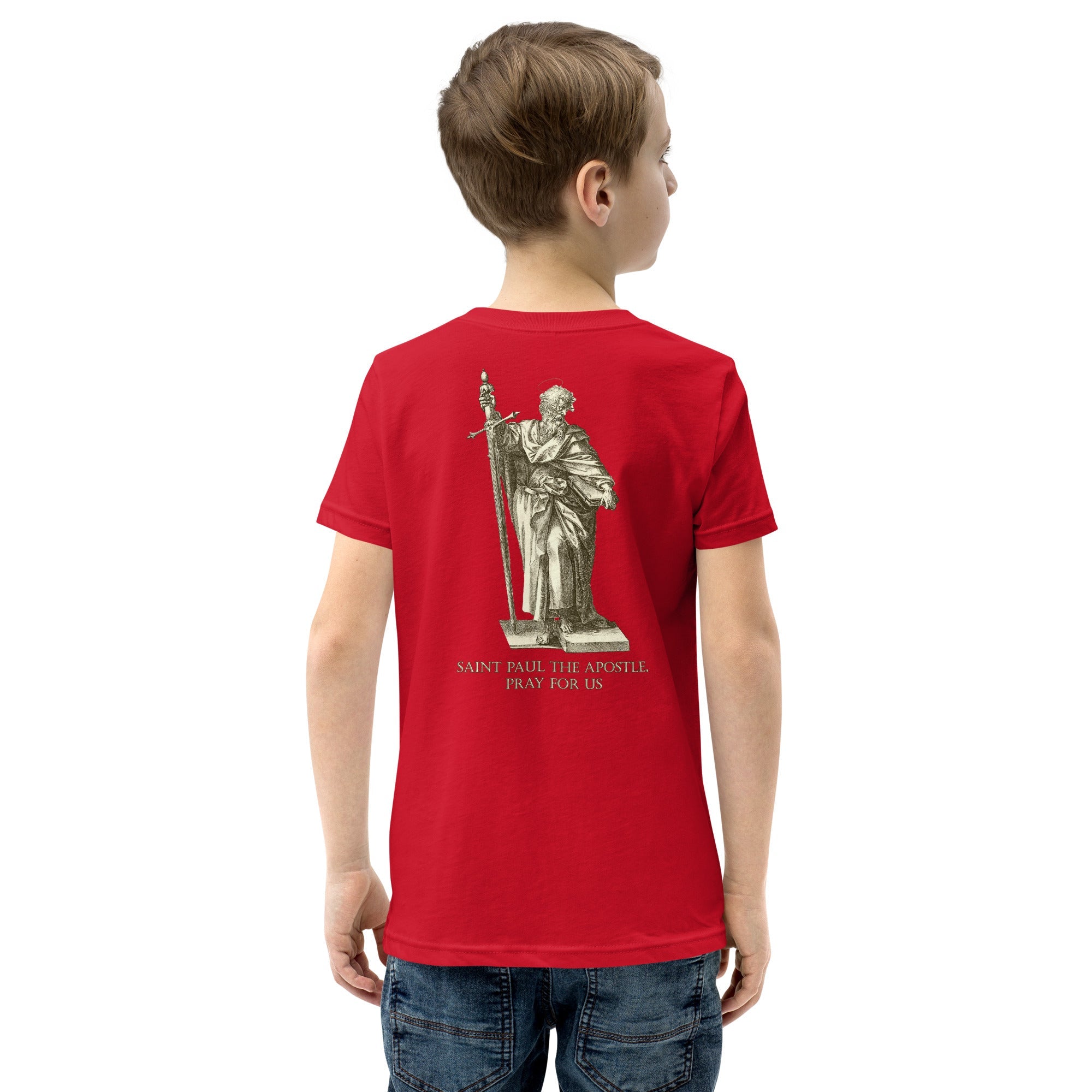 St. Michael the Archangel and St. Paul the Apostle Special Request Youth T-Shirt - Catholicamtees