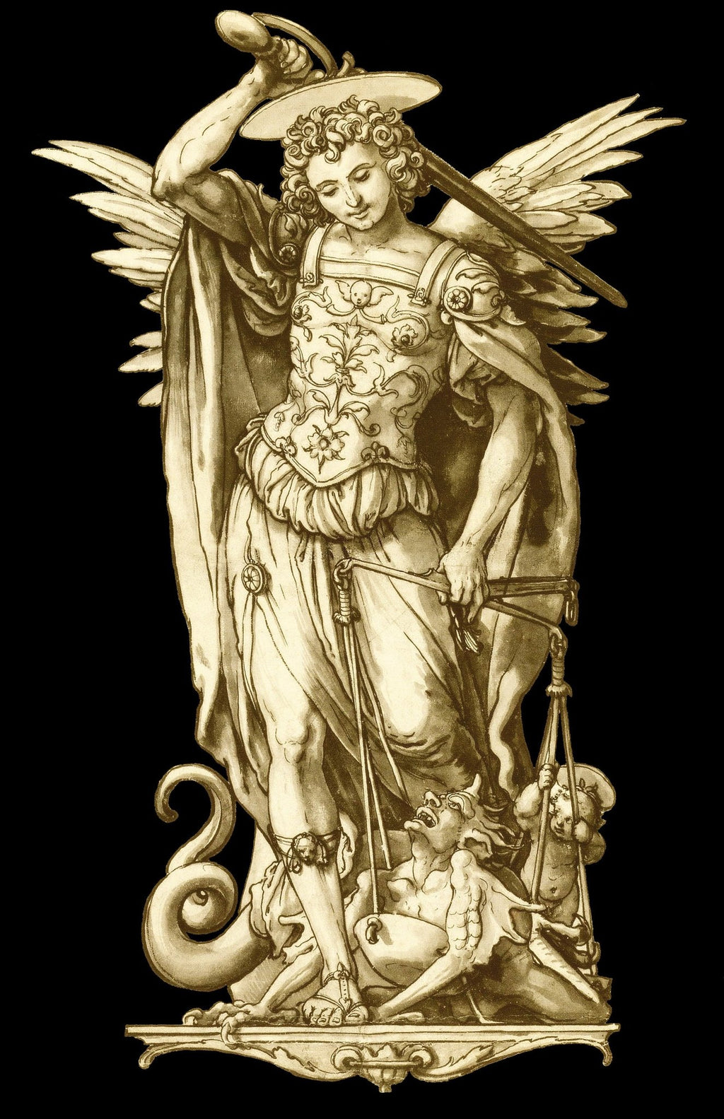 St. Michael the Archangel Disegno T-Shirt - Catholicamtees