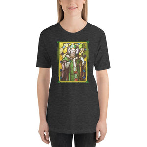 St. Patrick Stained Glass Window T-Shirt - Catholicamtees