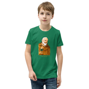 St. Pio of Pietrelcina (Padre Pio) Youth Short Sleeve T-Shirt - Catholicamtees