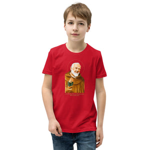 St. Pio of Pietrelcina (Padre Pio) Youth Short Sleeve T-Shirt - Catholicamtees