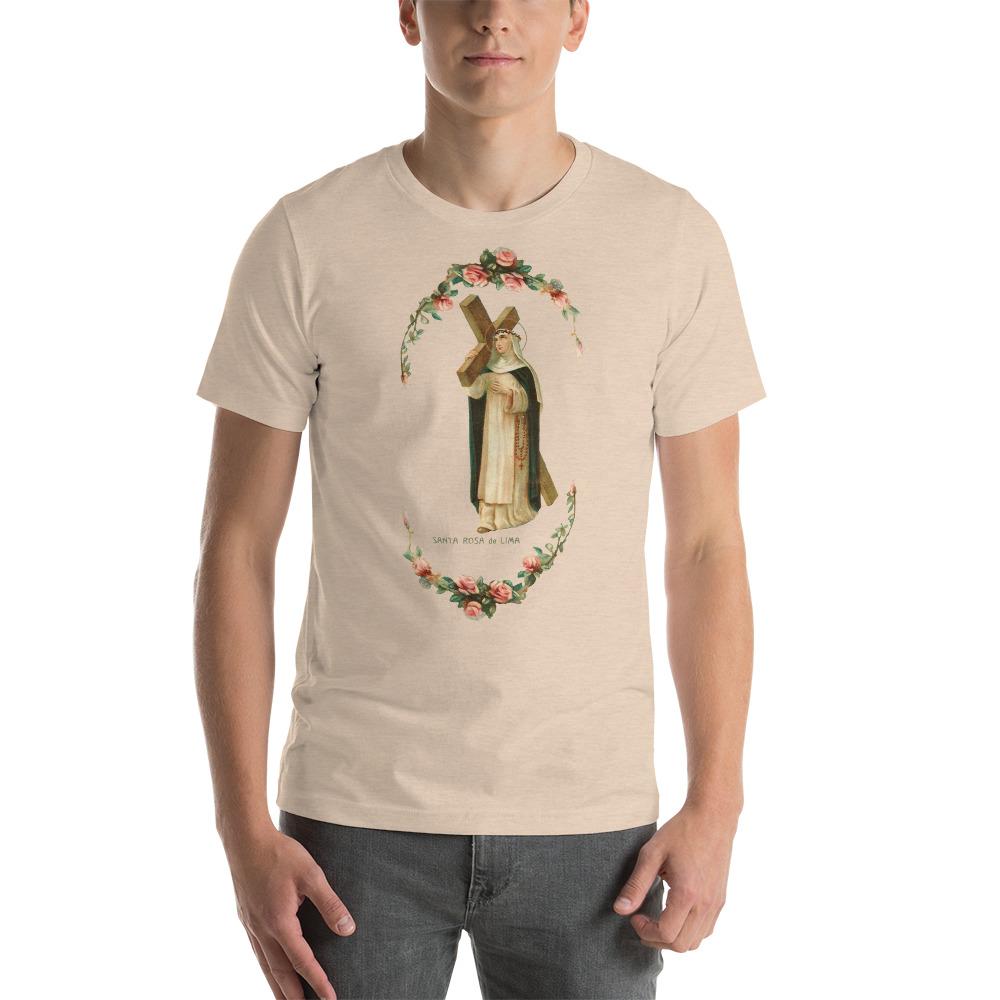 St. Rose of Lima Lightweight T-Shirt - Catholicamtees