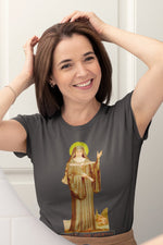 Load image into Gallery viewer, St. Scholastica Lightweight T-Shirt - Catholicamtees
