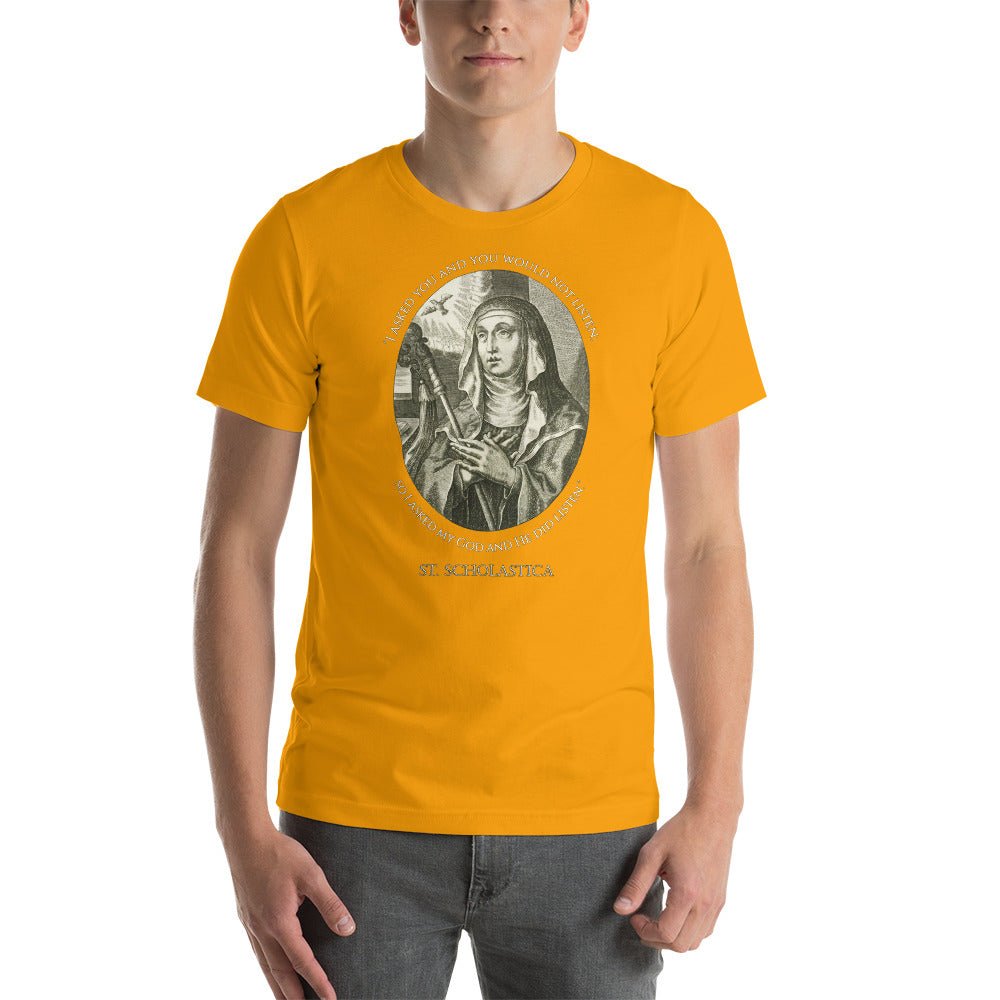 Catholic Saints Shirts: Stormy Like St. Scholastica