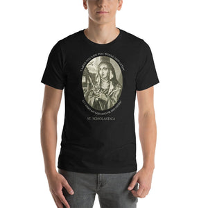 Catholic Saints Shirts: Stormy Like St. Scholastica