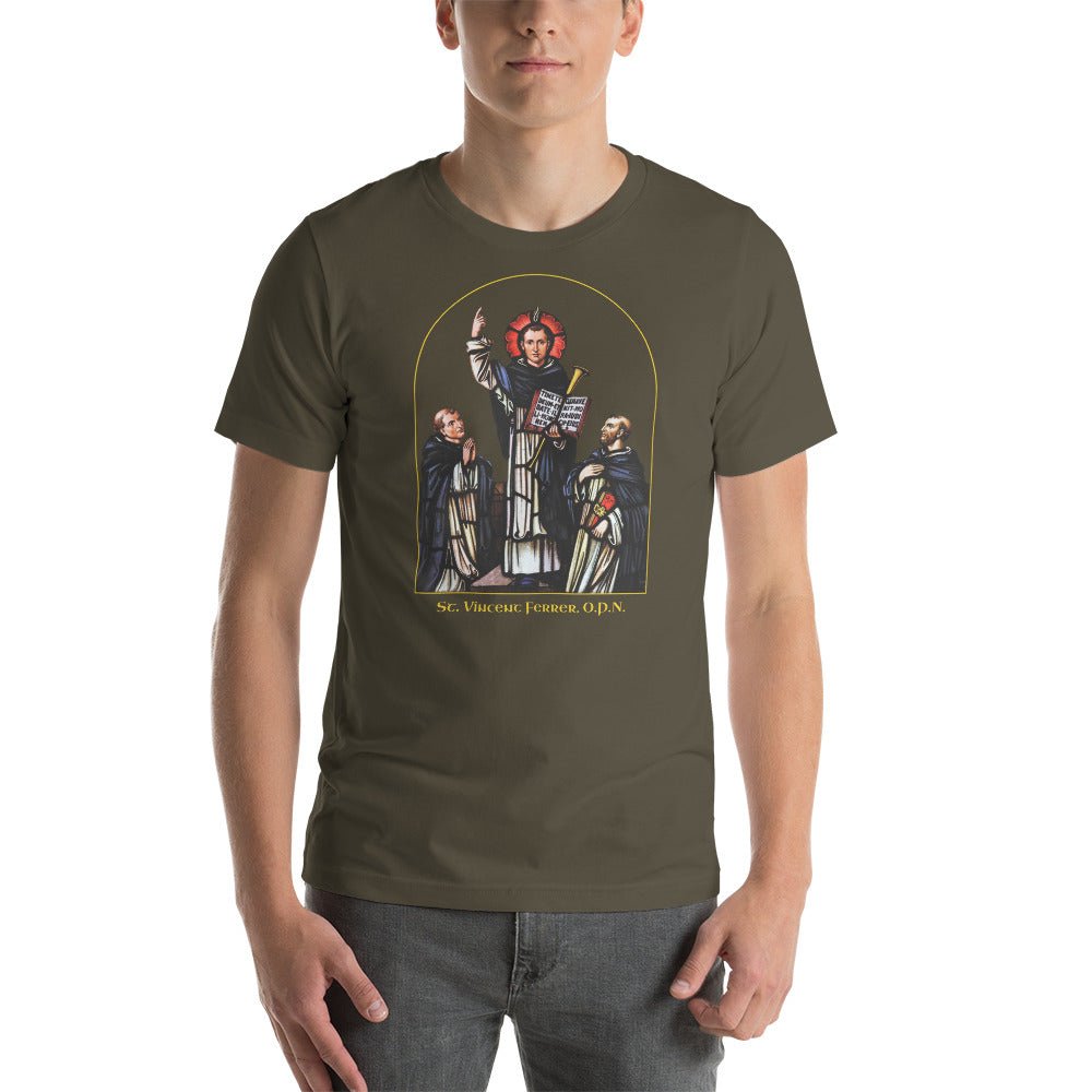 St. Vincent Ferrer Stained Glass T-Shirt - Catholicamtees