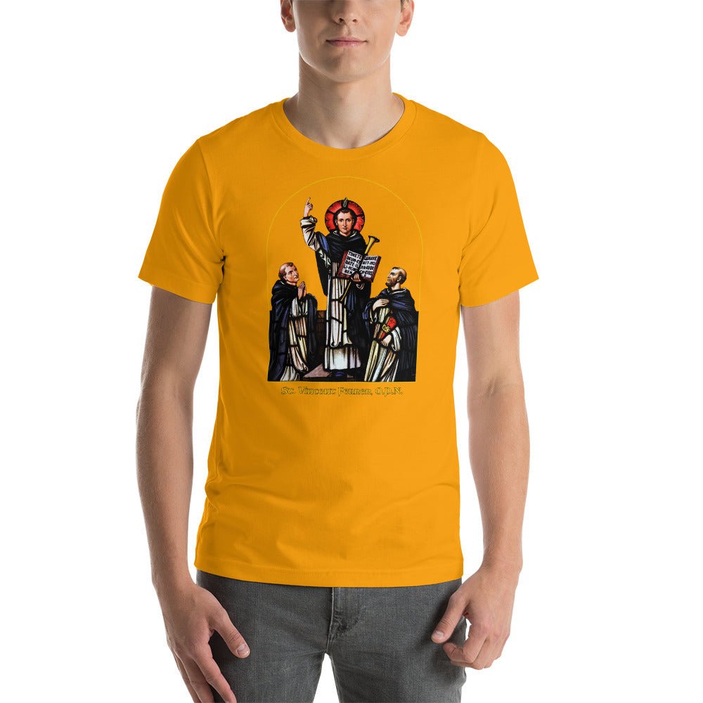 St. Vincent Ferrer Stained Glass T-Shirt - Catholicamtees