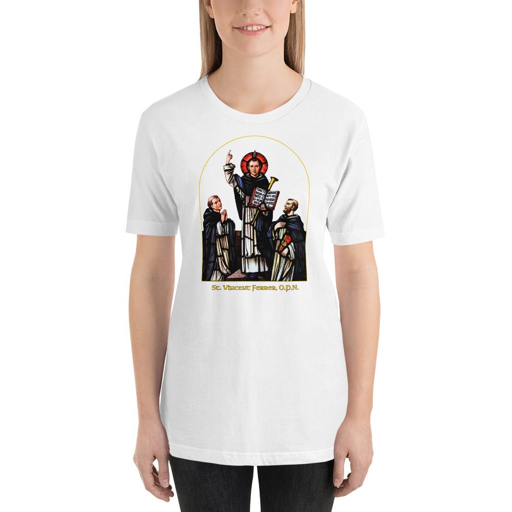 St. Vincent Ferrer Stained Glass T-Shirt - Catholicamtees