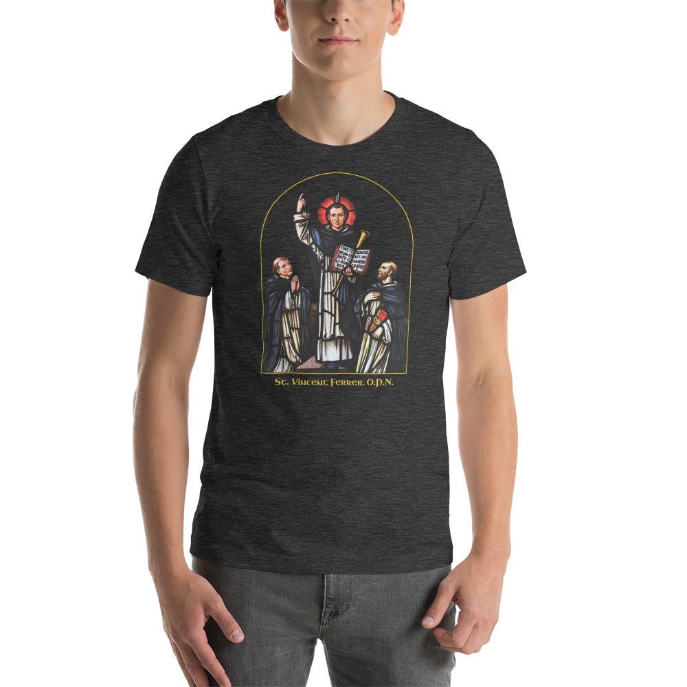 St. Vincent Ferrer Stained Glass T-Shirt - Catholicamtees