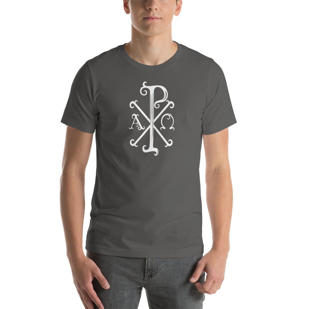 The Chi Rio with Alpha and Omega T-Shirt - Catholicamtees