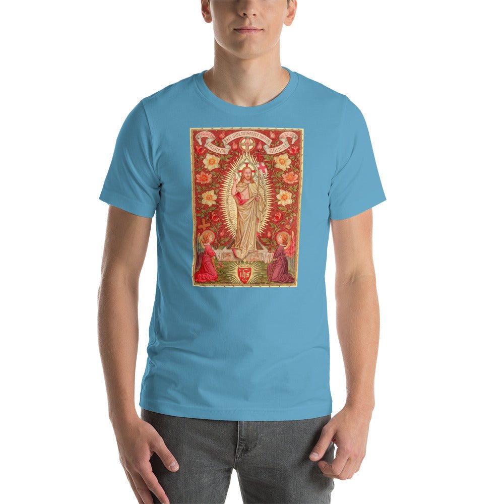 The Resurrection of Christ Jesus Holy Card T-Shirt - Catholicamtees