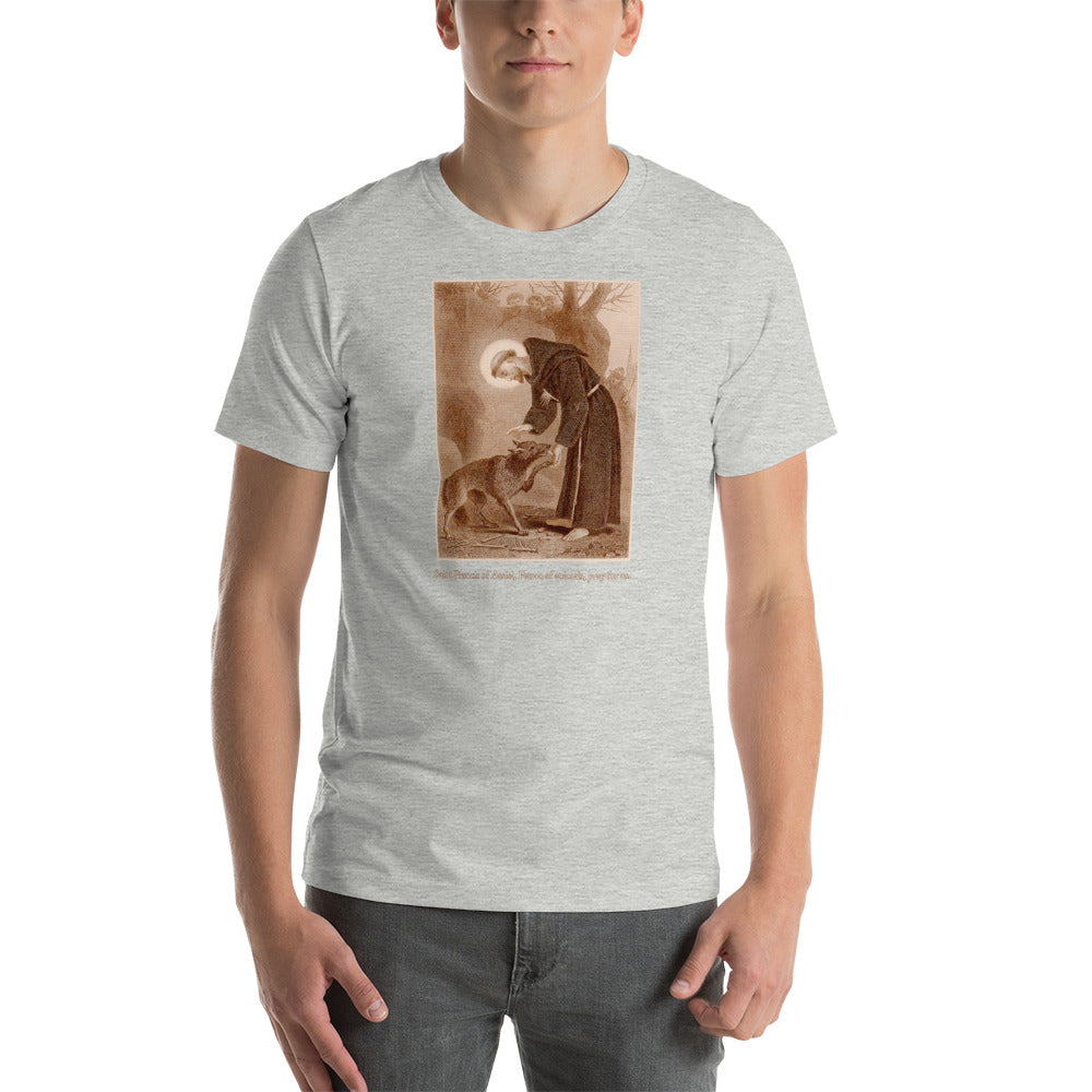 St. Francis of Assisi with the wolf of Gubbio T-Shirt