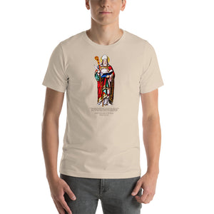 St. Isidore of Seville Stained Glass Window T-Shirt