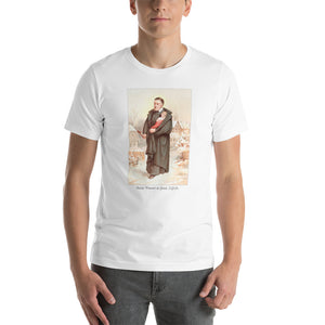 St. Vincent de Paul in Winter Holy Card T-Shirt