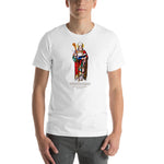 Load image into Gallery viewer, St. Isidore of Seville Stained Glass Window T-Shirt
